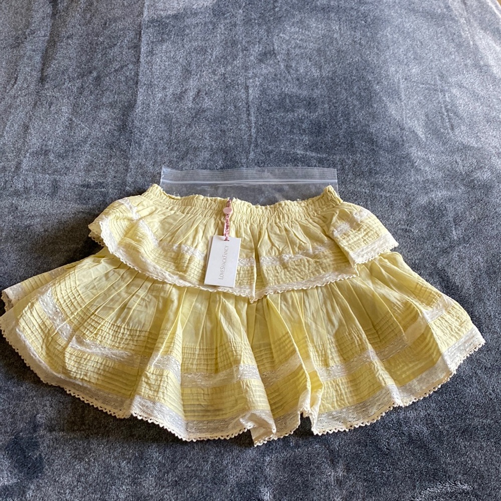 LoveShackFancy Ruffle Mini Skirt Size S